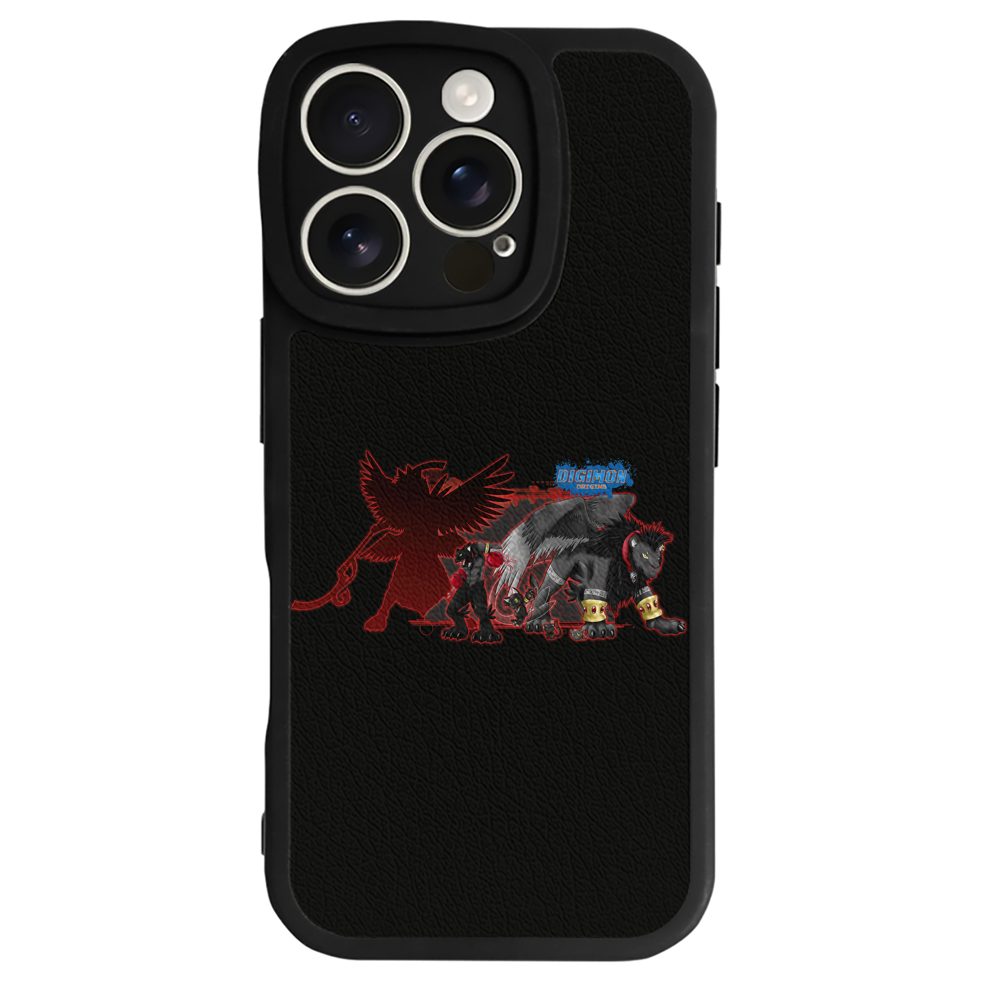 （画像用） Digimon デジタルモンスター/デジモン 【iPhone 16シリーズ対応】シリコンスマホケース（レザー調） 材質：シリコン